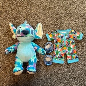Disney Colorful Stitch Plush with Tropical Outfit
